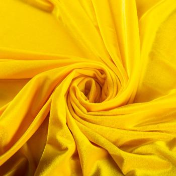 Бархат 002-02009 ярко-желтый однотонный