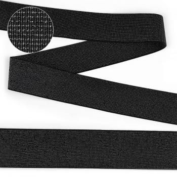 Резинка TBY декоративная 40 мм с люрексом ET20-094001 черный