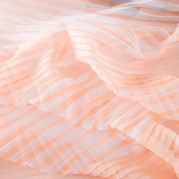 Сетка плиссе 050-20313 бело-персиковый