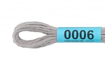Нитки для вышивания Gamma мулине 8 м 0006 светло-серый