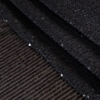 Пайетки на сетке 055-17901 черный