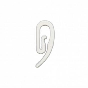 2573 Крючок (запятая) для штор пластик белый