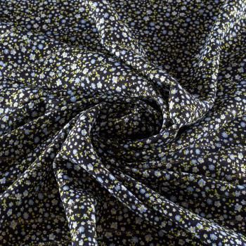 Вискоза с люрексом 009-1003 черный принтованный