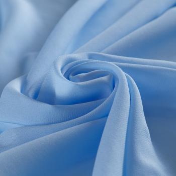 Креп-шифон шелковый 027-16806 голубой однотонный