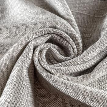 Ткань портьерная лен h-295 см 05-02-00240 светло-серый однотонный