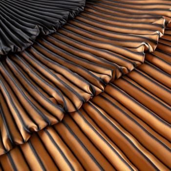 Гофре из крепа купон 60/180х110 см 043-02485 черно-карамельный градиент