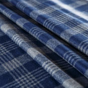 Шотландка 025-09214 серо-синий принтованный