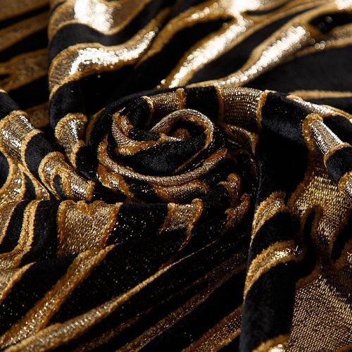 Бархат 002-19165 черный/золото