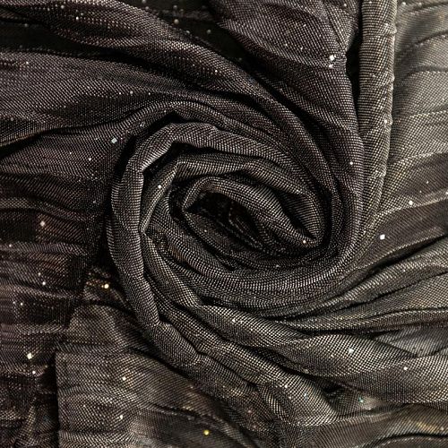 Трикотаж-гофре с люрексом К33-060 серебристо-лиловый