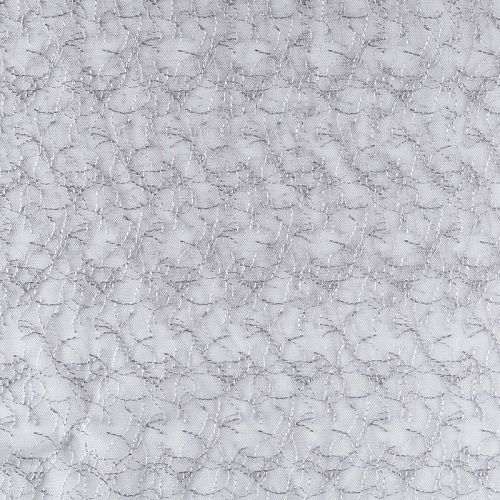 Тюль сетка с вышивкой 529-01-193 молочный