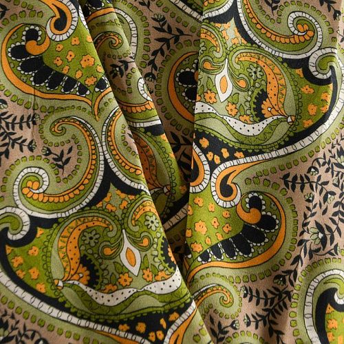 Креп 026-12204 лаймовый принтованный