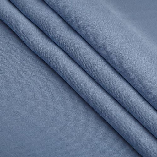 Креп 026-18693 серо-голубой однотонный