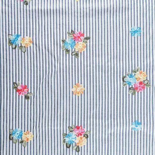 Хлопок с вышивкой 063-02338 белый принтованный