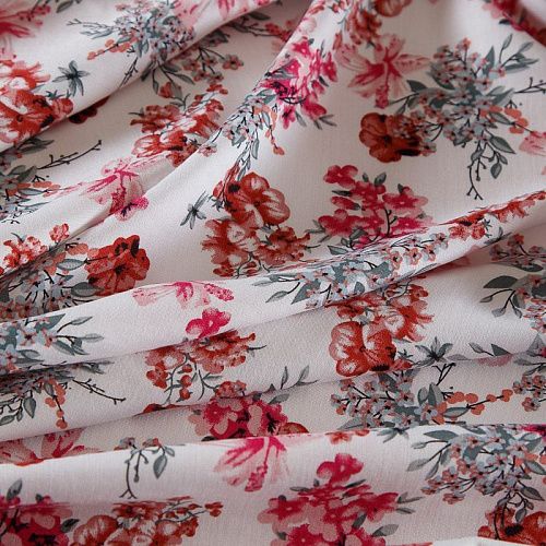 Штапель 069-17436 молочный принтованный