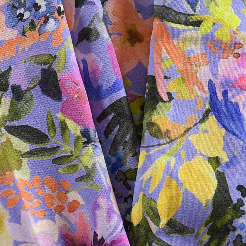 Вискоза 009-12066 лавандовый принтованный