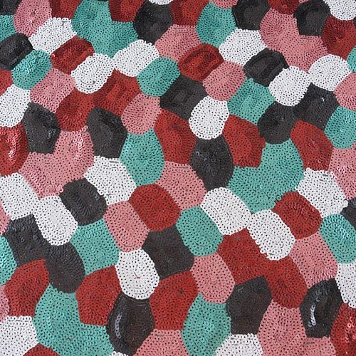 Пайетки на сетке 055-11779 мультиколор