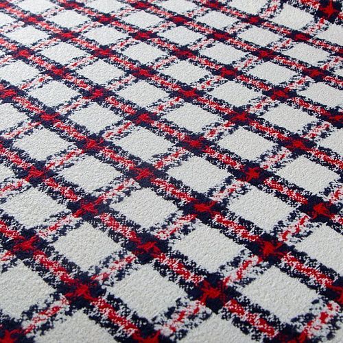 Твид дублированный Gucci 052-20147 молочный клетка