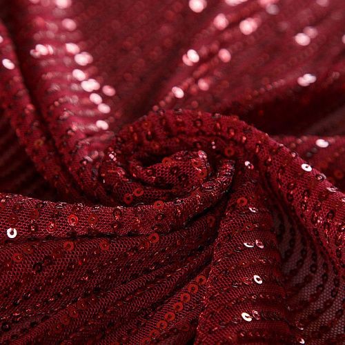 Пайетки на сетке 055-17898 вишневый