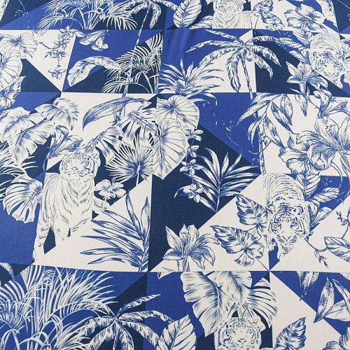 Вискоза 009-11719 сапфировый принтованный