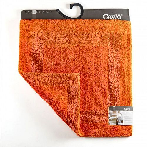 Коврик для ванной комнаты 60х60 см CAWO UNI 1000-323 оранжевый