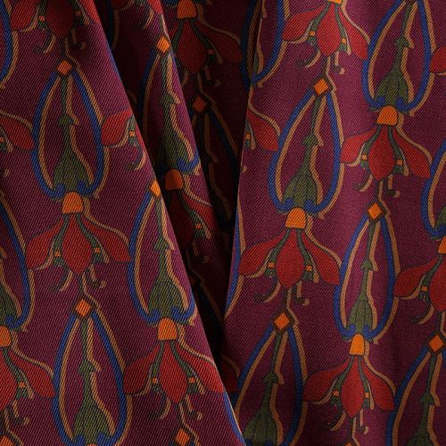 Вискоза 009-12292 бордовый принтованный