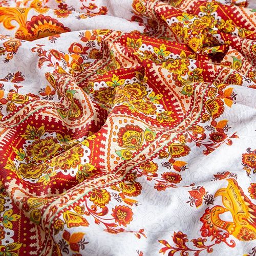 Рогожка 048-20425 белый принтованный