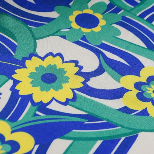 Вискоза 009-12178 белый принтованный