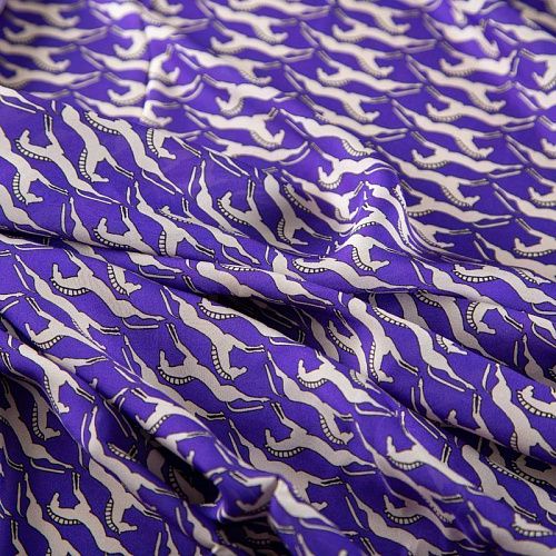 Вискоза 009-20094 фиолетово-синий принтованный