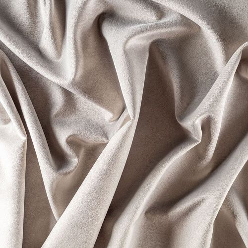 Ткань портьерная бархат 507-02-03 светло-серебристый однотонный