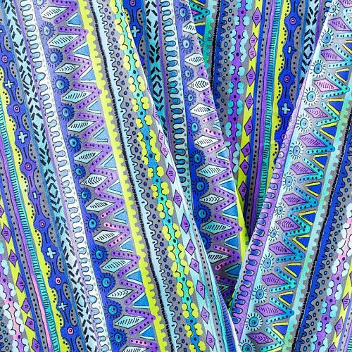 Лайкра 005-01236 фиолетовый принтованный