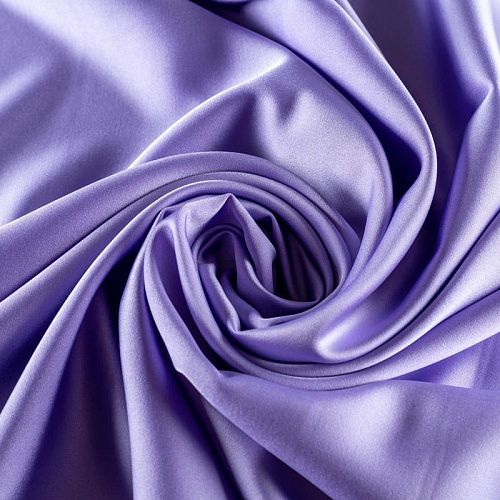 Шелк синтетический стрейч К1-384 лавандовый однотонный