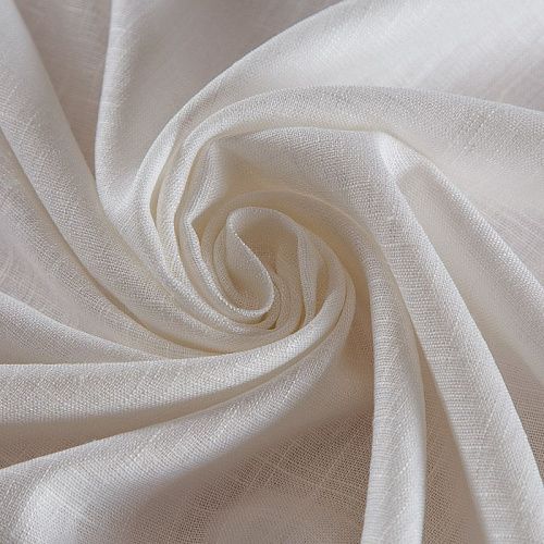 Лен-вискоза 035-17496 молочный однотонный