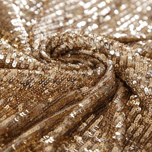 Пайетки на сетке 055-16396 золотистый