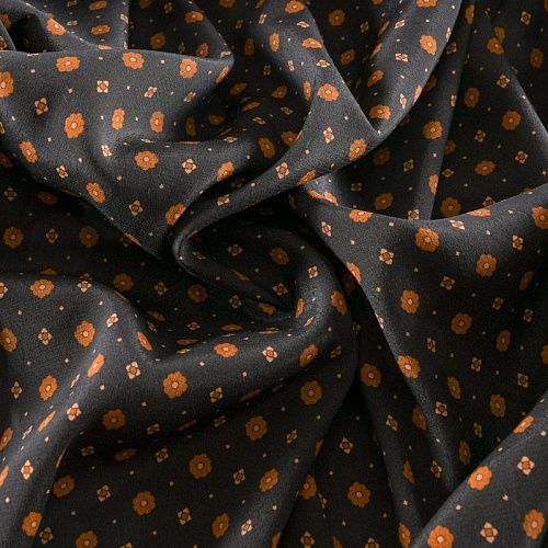 Вискоза 009-11958 черный принтованный