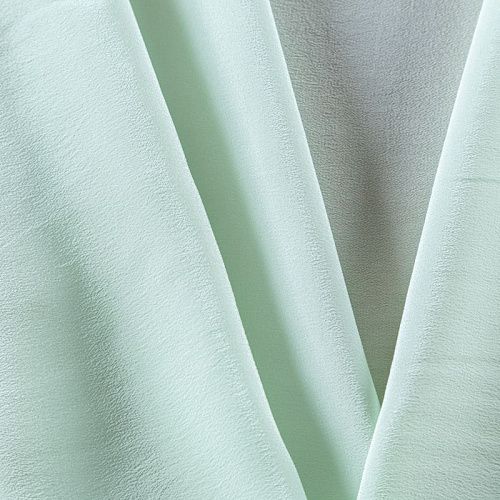 Крепдешин натуральный 028-09590 снежная мята однотонный