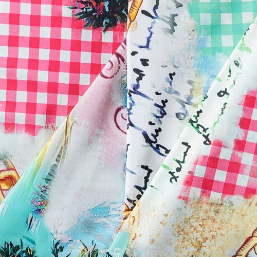 Лайкра 005-05961 белый принтованный