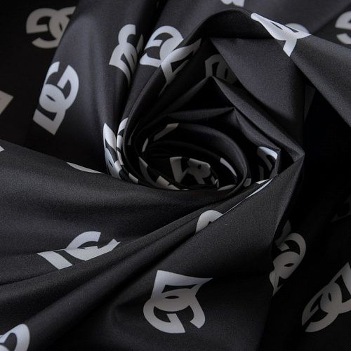 Тафта 051-11735 черный принтованный