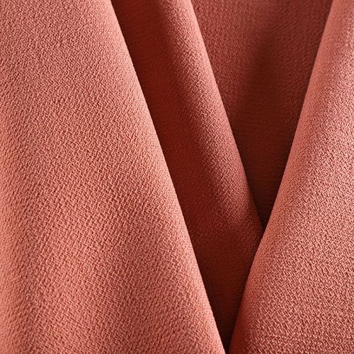 Креп двойной на дублерине 026-06241 медно-терракотовый однотонный