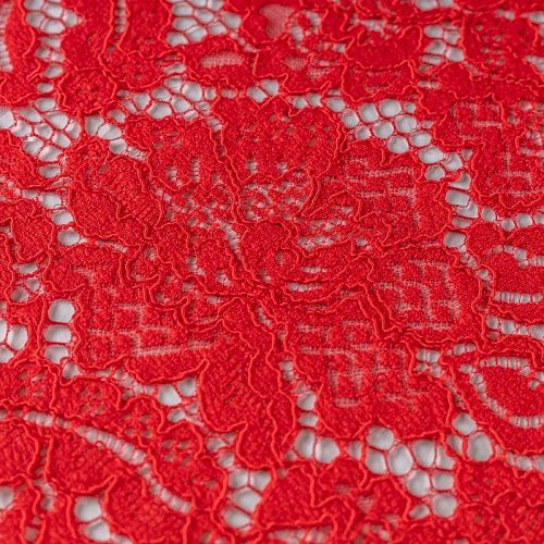 Гипюр К33-506 малиново-красный однотонный