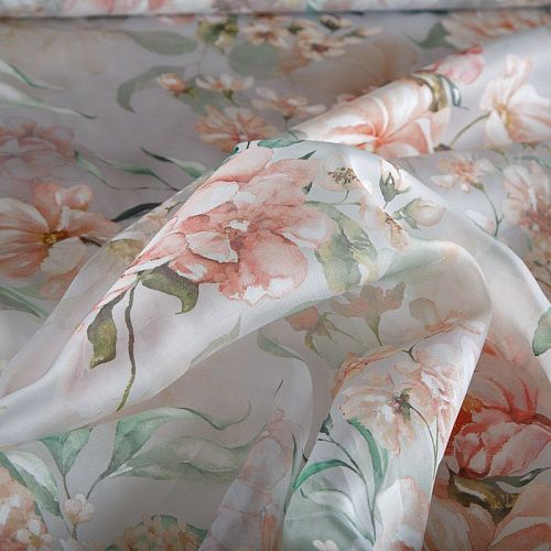 Органза шелковая Dior 039-16955 белый принтованный