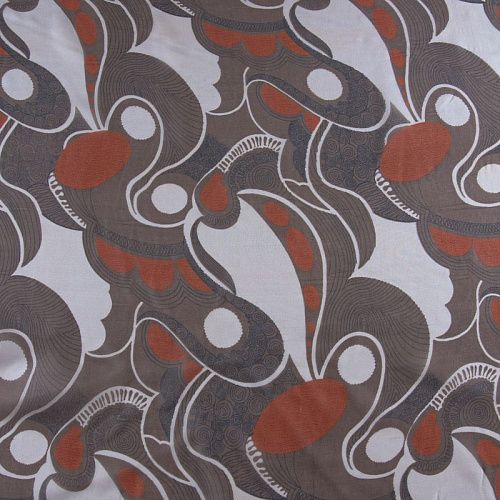 Шифон шелковый 068-11815 древесный дым принтованный