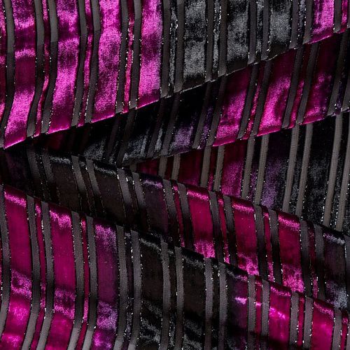 Панбархат 002-04297 черный/фуксия