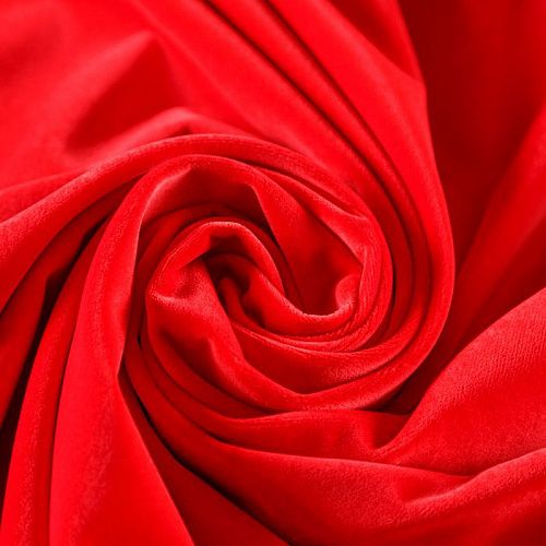 Бархат 002-06325 красный однотонный