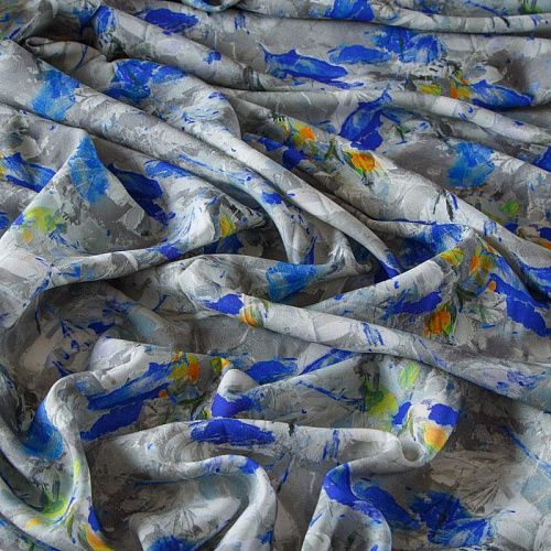 Вискоза 009-13553 серый принтованный