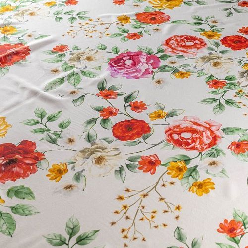 Шелк натуральный К22-003 белый принтованный