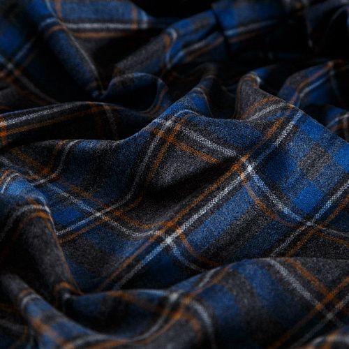 Ткань костюмная 025-14438 темно-серый принтованный