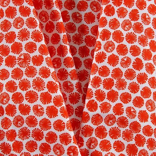 Коттон стрейч 063-12321 молочный принтованный