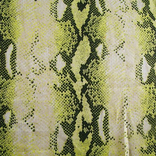 Лен натуральный 035-14431 лимонный принтованный