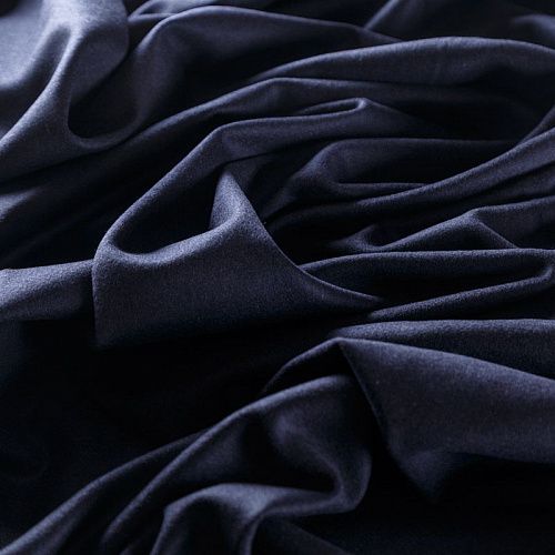 Ткань пальтовая 040-05155 темно-синий однотонный