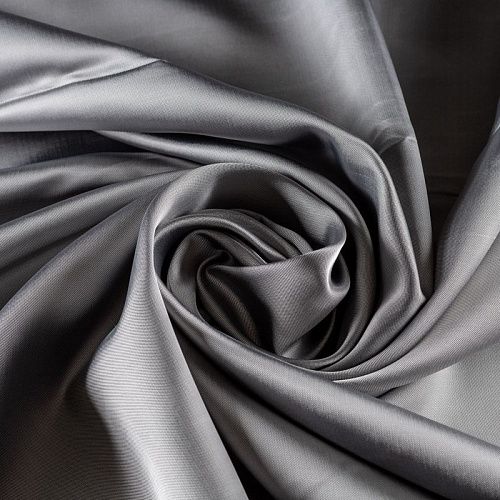 Ткань подкладочная К33-978 графитовый однотонный